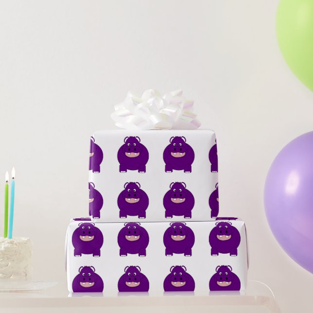 Hippopotamus Geschenkpapier (Partygeschenke)