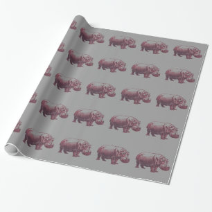 Hippopotamus Geschenkpapier