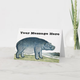 Hippopotamus - Hippo - Afrika Tier - Niedliches Hi Karte