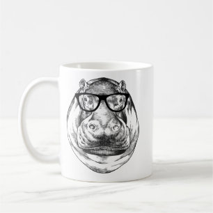 Hippopotamus Hippo Nerdy Glasses Hippopotamus 78 H Kaffeetasse