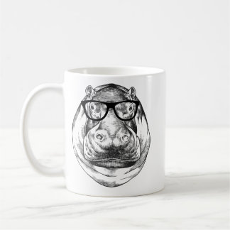 Hippopotamus Hippo Nerdy Glasses Hippopotamus 78 H Kaffeetasse