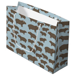Hippopotamus Hippo Pattern Große Geschenktüte
