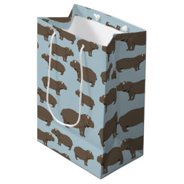 Hippopotamus Hippo Pattern Mittlere Geschenktüte