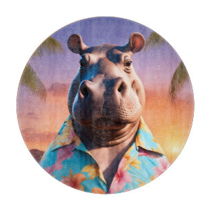 Hippopotamus Holiday Schneidebrett