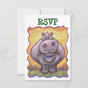 Hippopotamus Party Center UAWG RSVP Karte