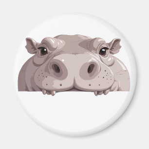 Hippopotamus Peking Niedliches Adorable Funny Anim Magnet