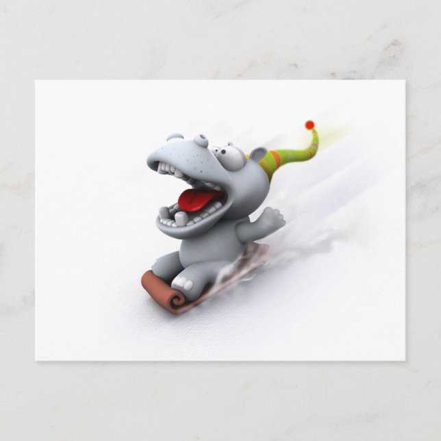 Hippopotamus Postkarte (Vorderseite)