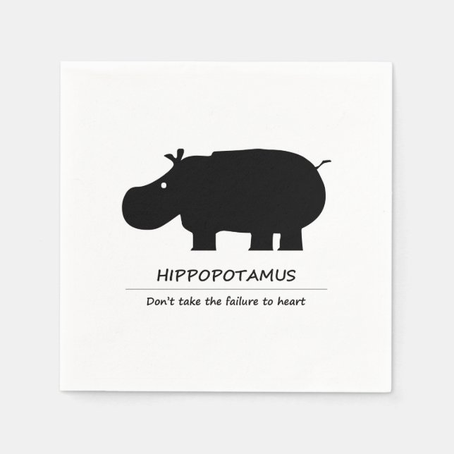 Hippopotamus Serviette (Vorderseite)
