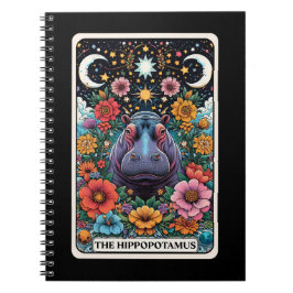 Hippopotamus Spirit Tarot Card Notebook Notizblock