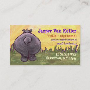 Hippopotamus Stationery Visitenkarte