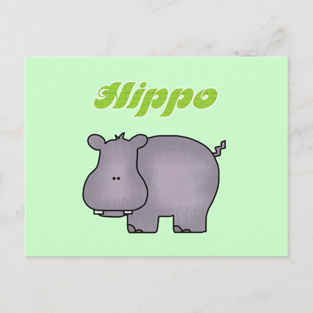 Hippopotamus Tshirts und Geschenke Postkarte (Vorderseite)