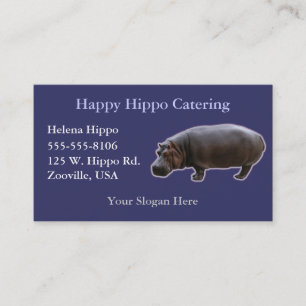 Hippopotamus-Visitenkarten Visitenkarte