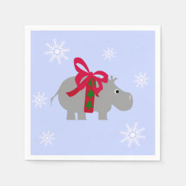 Hippopotamus Weihnachtsbuch Napkins Party Serviette
