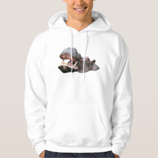 Hippopotamus Weiße Herren Hoodies
