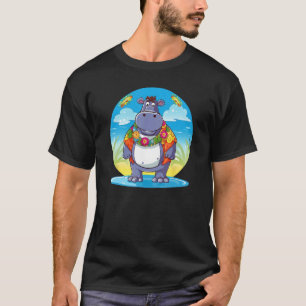 Hippopotamus Women's Niedlich Hippo Zoo Tiersommer T-Shirt
