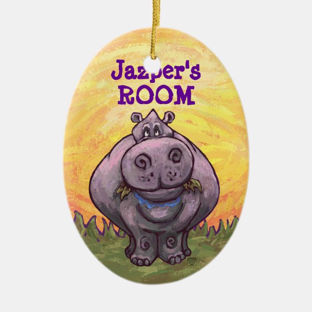 Hippopotamusgeschenke und Zubehör Keramik Ornament (Vorne)