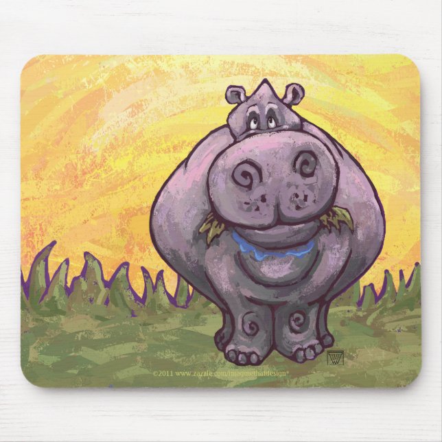 Hippopotamusgeschenke und Zubehör Mousepad (Vorne)