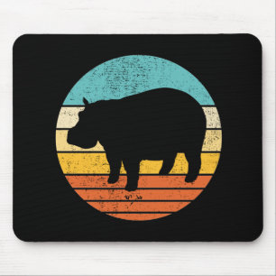 Hippopotomas Retro Sun Mousepad