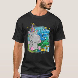 Hippos 2 Years Old Kids 2Nd Birthday Seit 2018 Bo T-Shirt