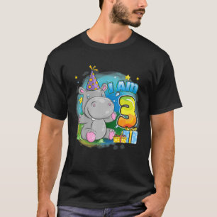 Hippos 3 Years Old Kids 3Rd Birthday Seit 2018 Bo T-Shirt