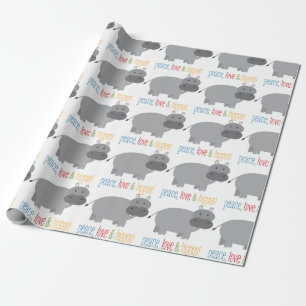 Hippos Geschenkpapier