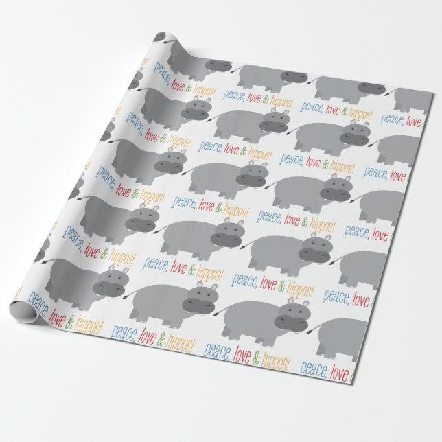 Hippos Geschenkpapier (Ungerollt)