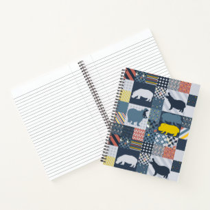 Hippos Imitats Quilt Notizbuch