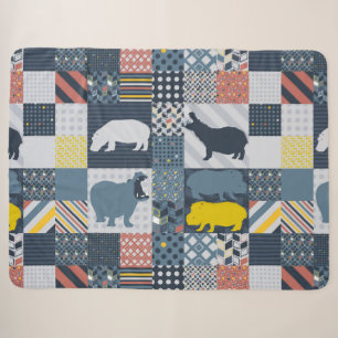 Hippos Imitats Quilt Sherpadecke