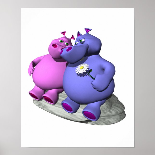 Hippos in der Liebe Poster (Vorne)
