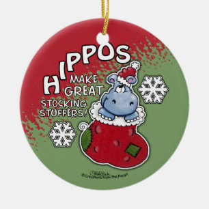 Hippos machen GREAT-Kleine Geschenke Keramikornament