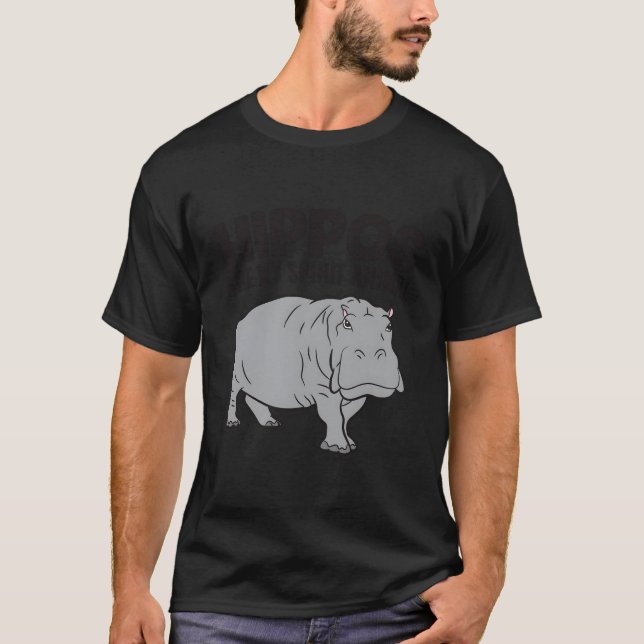 Hippos sind mein Geist Tier Hippopotamus T-Shirt (Vorderseite)