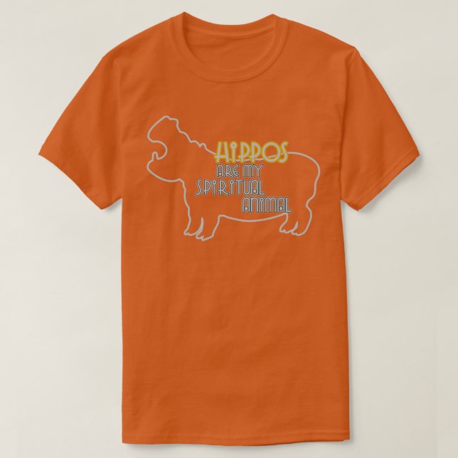 Hippos sind mein Geiststier T-Shirt (Design vorne)
