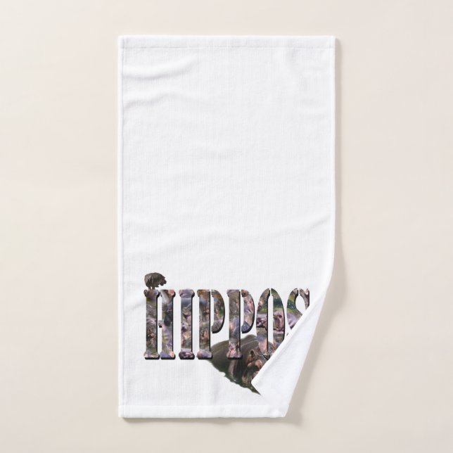 Hippos und Hippo-Logo, Handtuch (Handtuch)