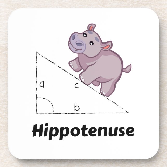 Hippotenuse Funny Math Getränkeuntersetzer (Vorderseite)