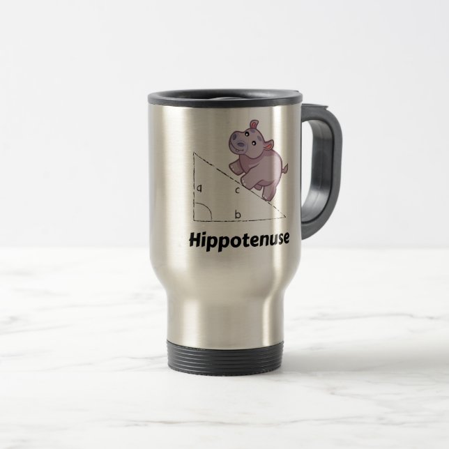 Hippotenuse Funny Math Reisebecher (VorderseiteRechts)