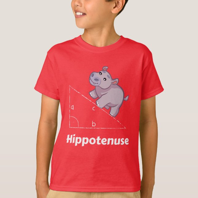 Hippotenuse Funny Math T-Shirt (Vorderseite)