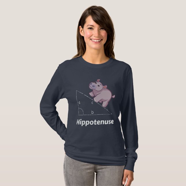 Hippotenuse Funny Math T-Shirt (Vorne ganz)