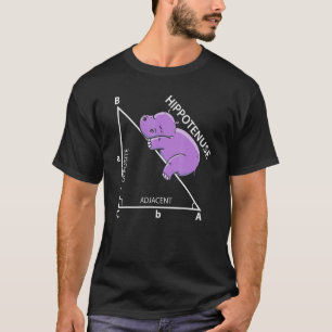 Hippotenuse gegenüber angrenzender Math Hippopotam T-Shirt