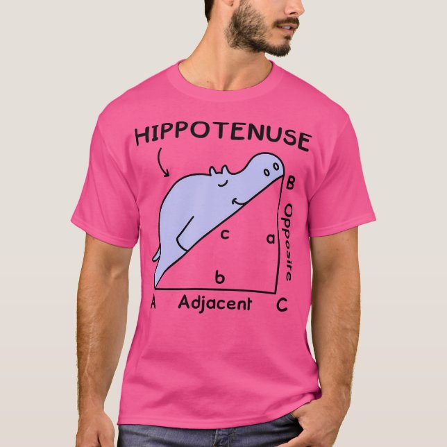 Hippotenuse Hypotenuse Math Pun T-Shirt (Vorderseite)