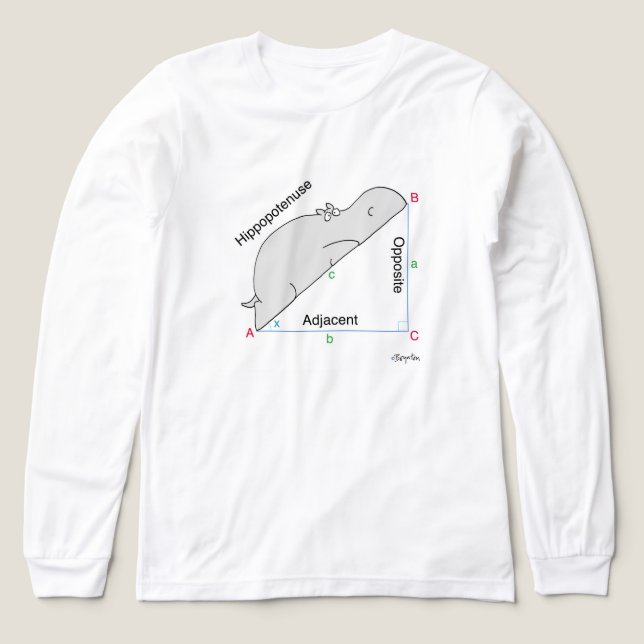HIPPOTENUSE-T - Shirt von Sandra Boynton (Design Vorderseite)