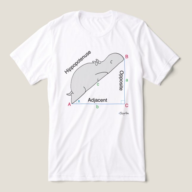 HIPPOTENUSE-T - Shirt von Sandra Boynton (Design Vorderseite)