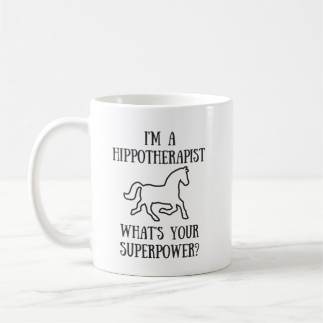 Hippotherapy Pferdepferdeartige Therapie-Tasse Tasse (Links)