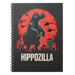 Hippozilla Spooky Moo Deng Baby Pygmy Hippo Notizblock