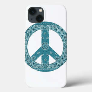 Hippy Bandanna Peace Sign Aquamarin Case-Mate iPho iPhone Hülle