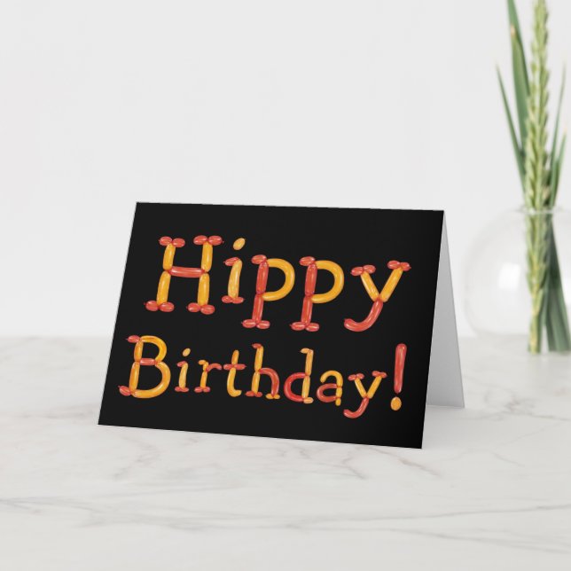 Hippy Birthday Card Karte (Vorderseite)