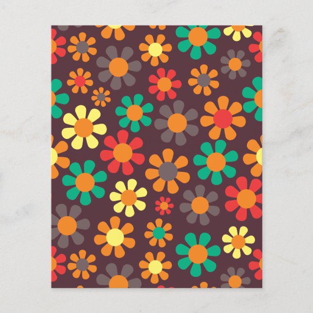 Hippy Blume Daisy Scrapbook Paper (Vorderseite)