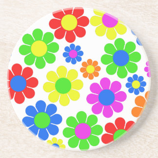 Hippy Blumen-Collage Untersetzer
