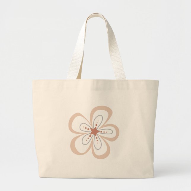 Hippy Blumen-Taschen-Tasche Jumbo Stoffbeutel (Vorne)