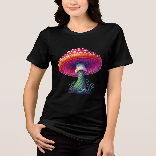 Hippy Boho Pilz – 60er 70er Mode Tri-Blend Shirt (Vorderseite)