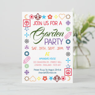 Hippy Chic Decoration Garden Party Einladung